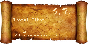 Inotai Tibor névjegykártya